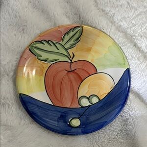 Bella Ceramic Colorful Fruit Art Plate 8 3/4 in